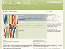 Tablet Screenshot of hawthornebooks.com